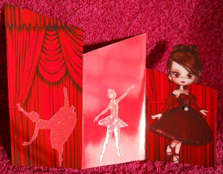 Trudy Ballerina Cascade Card by Gail Pennycuick