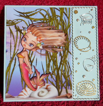 She1ley Mermaid A4 Card Front by Gail Pennycuick