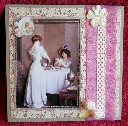 French Teas with Vintage Ladies A4 by Gail Pennycuick