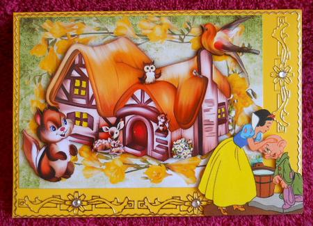 Cottage with Cute Little Animals in the Woods by Gail Pennycuick
