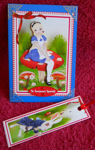 Lovely Alice Card and Bookmarker by Gail Pennycuick