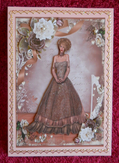 Beautiful Lady with White Roses  by Gail Pennycuick