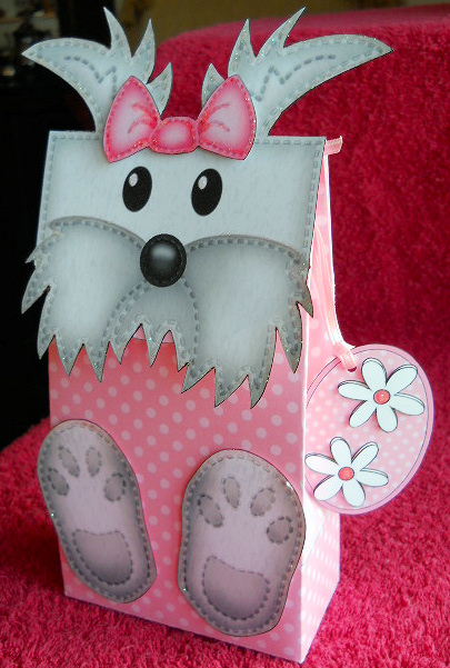 3D Jess Westie Dog Character Gift Bag Mini Kit by Gail Pennycuick