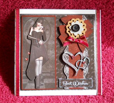 Gothic Rose Pretty Female Birthday Greeting Card Mini Kit by Gail Pennycuick