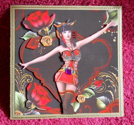 Asian Rose Card Front by Gail Pennycuick