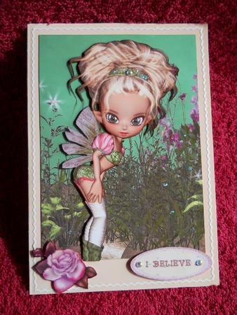 Zoe Fairy A4 Card Front by Gail Pennycuick