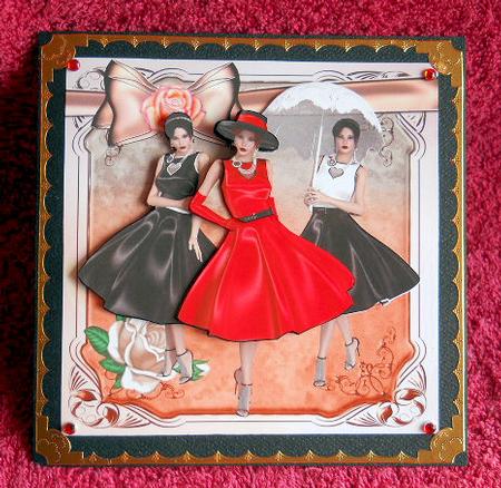 Here Come the Girls! Black, White & Red 8x8 Mini Kit by Gail Pennycuick