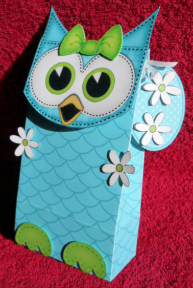 3D Little Hoot Owl Cute Character Gift Bag Mini Kit by Gail Pennycuick
