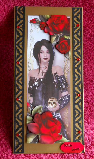 Large Dl the Pirates Daughter & Red Roses by Gail Pennycuick