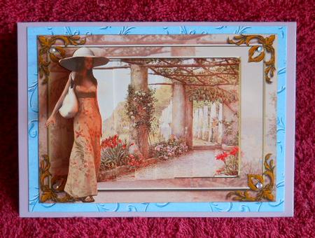 Sunny Veranda A5 Side Stacker Card Front Minikit by Gail Pennycuick