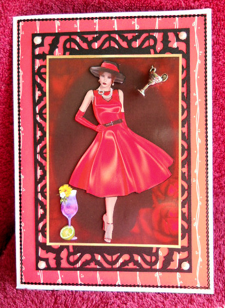 Pretty in Red A4 by Gail Pennycuick