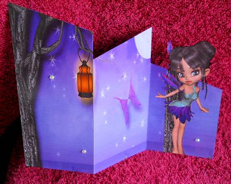 Lotus Fairy Cascade Card by Gail Pennycuick
