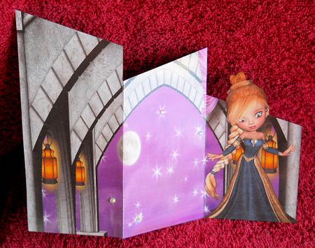 Rapunzel Cascade Card by Gail Pennycuick