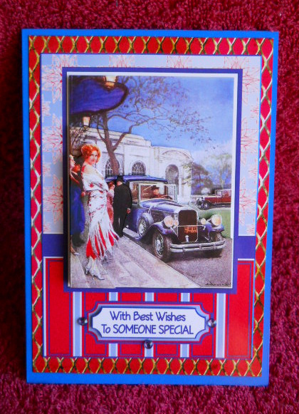 Waiting on the Steps A5 Card Front Minikit by Gail Pennycuick