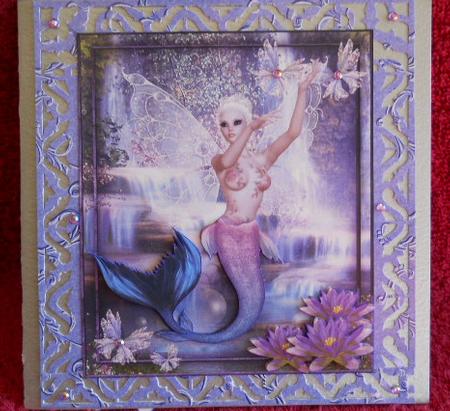 Waterfall Scene Topper with Decoupage by Gail Pennycuick