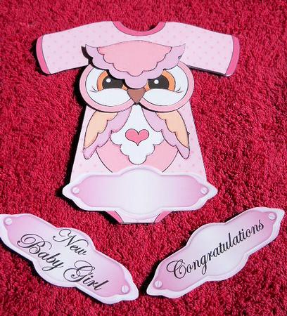 Onsie Shaped Card by Gail Pennycuick