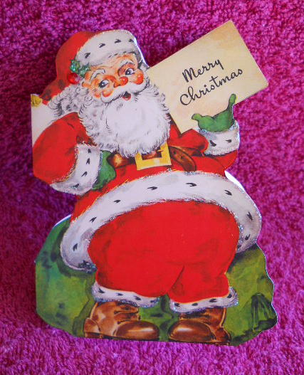 Vintage Santa Shaped Card by Gail Pennycuick