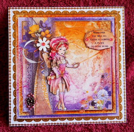 7.5 x 7.5 Card Topper There is No Place Like Home by Gail Pennycuick
