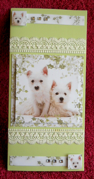 Holly Westie Large Square by Gail Pennycuick