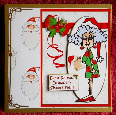 Stella Merry Christmas Sister or Brother Quick Card by Gail Pennycuick