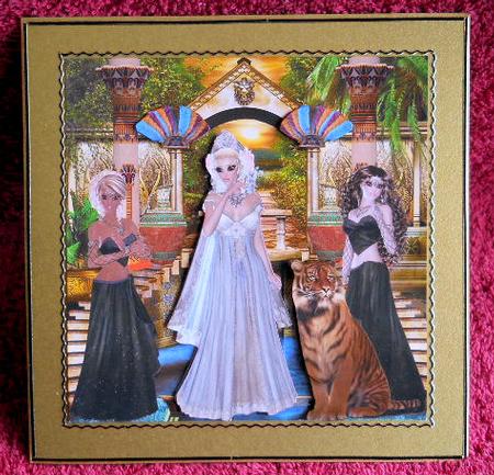 Egypt Princess Topper with Decoupage by Gail Pennycuick