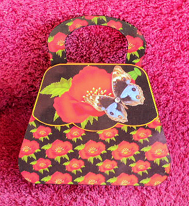 Blue Butterfly and Ruby Red Poppy Handbag Card Kit by Gail Pennycuick