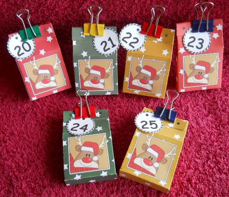 3D Rudolph Xmas Hanging Advent Calendar Box Kit by Gail Pennycuick