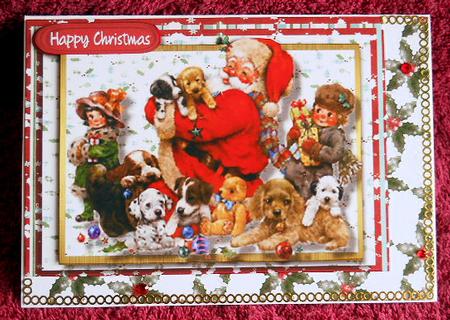 Glitter Holly Christmas Backing Paper 1 by Gail Pennycuick