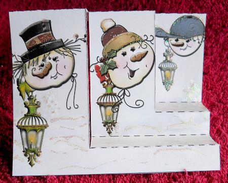 Snowman Fun 3 Stepper Card Kit by Gail Pennycuick