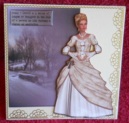 A4 Vintage Christmas Background by Gail Pennycuick