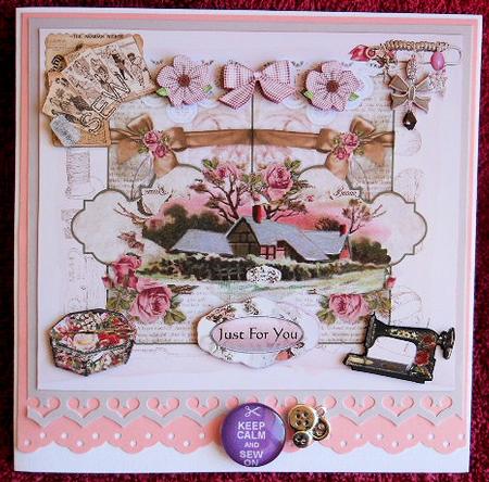 Three Ladies Sewing Shop Topper & Decoupage by Gail Pennycuick