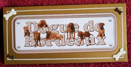 Dogue De Bordeaux Name Sign by Gail Pennycuick