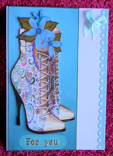 Lovely Paisly Boot and Incert by Gail Pennycuick