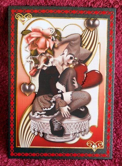 Broken Heart Jester Card Topper 2 by Gail Pennycuick