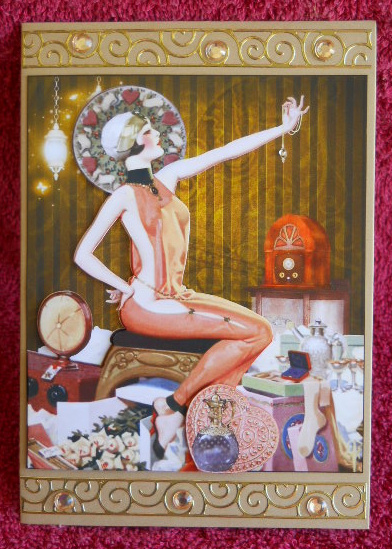 Shopping Pinup Topper with Decoupage by Gail Pennycuick
