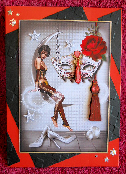 Masked Ball Topper - Design 5 by Gail Pennycuick