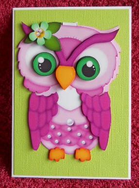 Pretty Owl Flip-up Card 2 by Gail Pennycuick