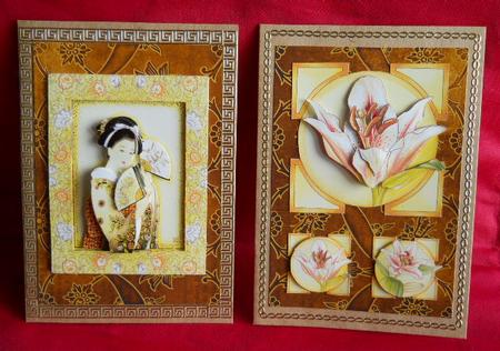 Gold Entwined Embossed Floral A4 Backing Paper by Gail Pennycuick