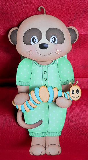 3D on the Shelf Card Kit - Cute Little Baby Meerkat Alexis by Gail Pennycuick