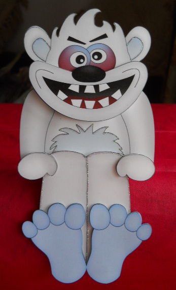 3D on the Shelf Card Kit - Little Big Foot Yeti Shmoops by Gail Pennycuick