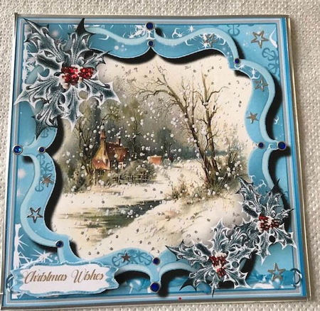 Beautiful Blue Christmas Bracket by Gail Collins