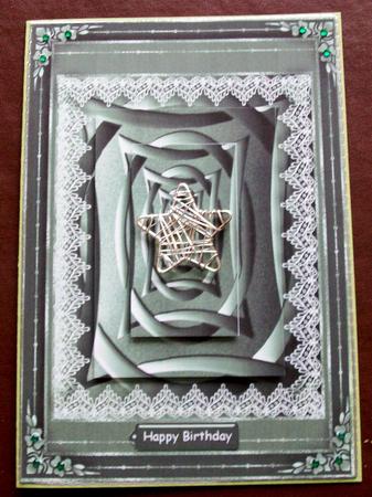 Infinity Card Front in Green by Gail Collins