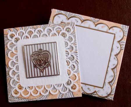 Blushing Bride Plain Anglaise Midi Card and Envelope by Gail Collins
