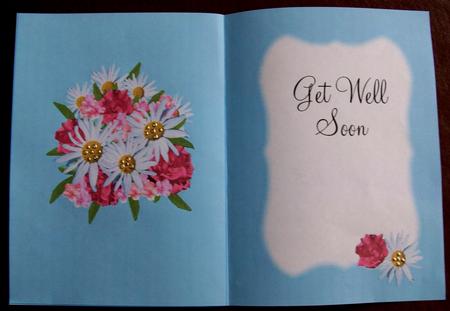Daisys and Roses Get Well Soon Insert by Gail Collins