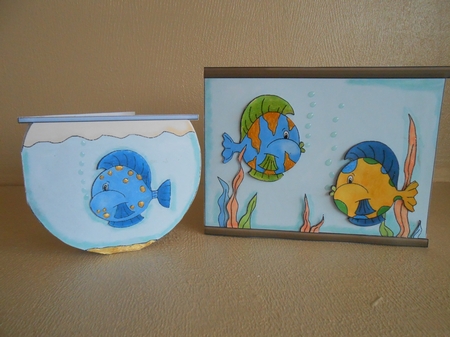 Fish Tank Shaped Cards by Gaye Robinson