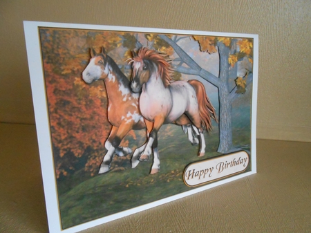 Horses by Tree 2 by Gaye Robinson