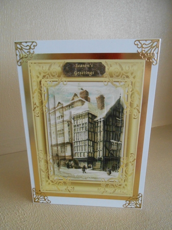 VICTORIAN STREET PYRAMID DECOUPAGE TOPPER by Gaye Robinson