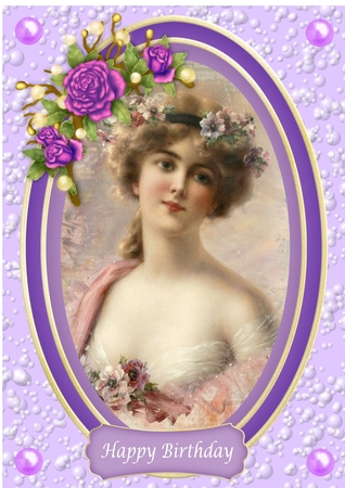 Purple Hues Scolloped Edge Tag by Gaye Robinson