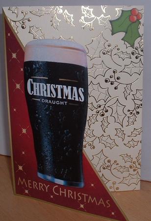 Mine's a Pint for Christmas Cut and Fold by Gaye Robinson