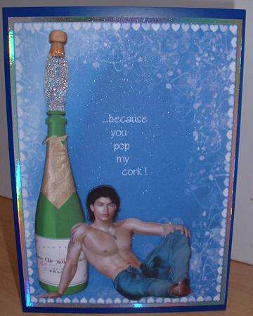 Pop My Cork A4 by Gaye Robinson
